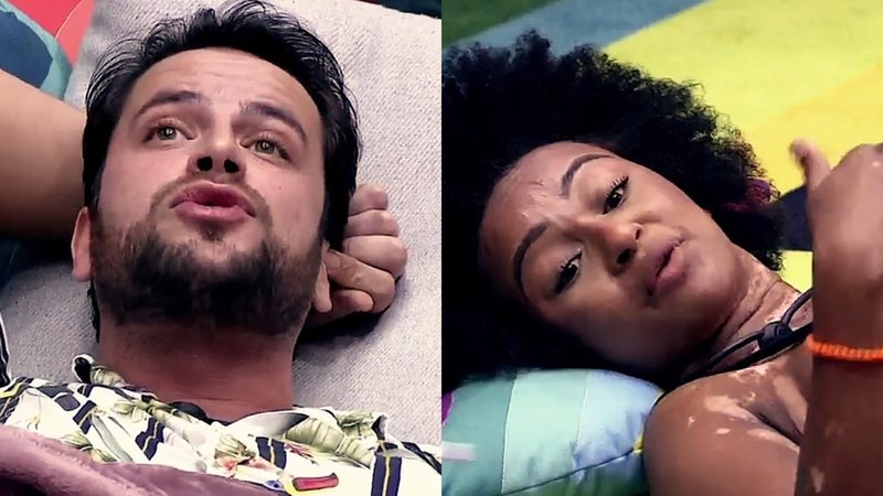 Gustavo e Natália trocaram farpas na sala do BBB22 e continuaram a discussão iniciada no jogo da discórdia - Reprodução/TV Globo