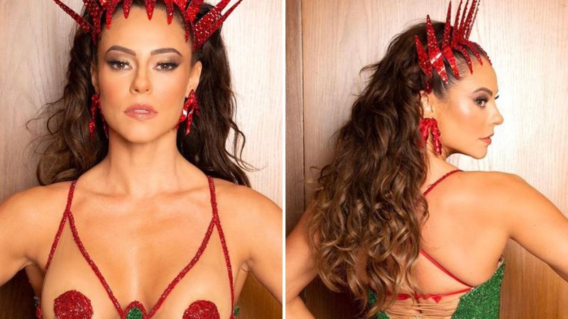 Paolla Oliveira cobre os seios com adesivo e deixa bumbum de fora em ensaio de Carnaval - Reprodução/Instagram