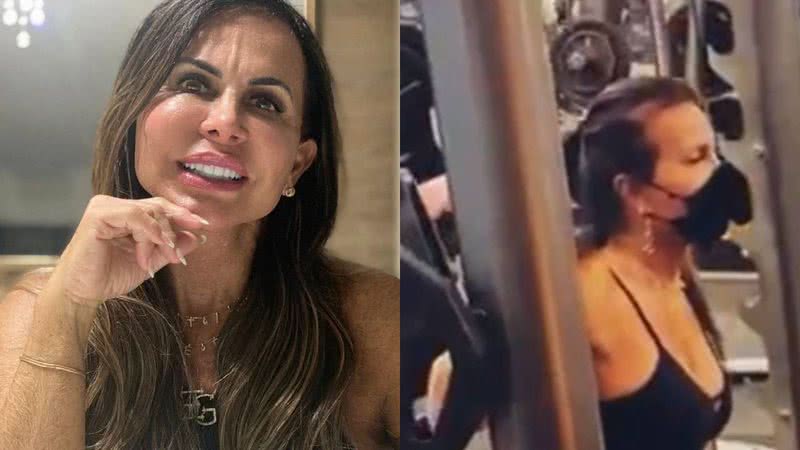 Aos 62 anos, Gretchen ostenta shape saradíssimo só de top e shortinho durante treino pesado: "Corpo lindo" - Reprodução/Instagram