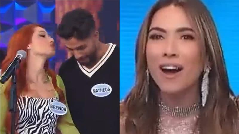 Brenda Paixão agarra mala de Matheus Sampaio e causa climão no SBT: "Aqui, não" - Reprodução/SBT