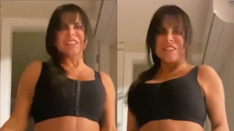 Gretchen mostra resultado de barriga lipada e surpreende fãs: "Corpo de mocinha" - Reprodução/Instagram