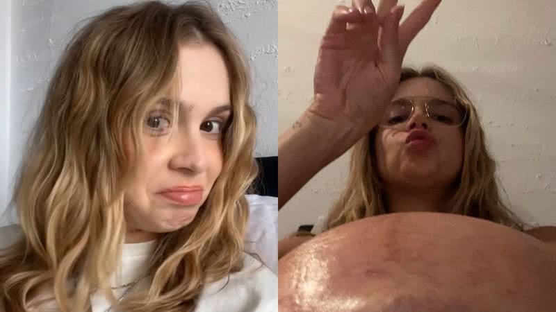 Isabella Scherer mostrou as estrias que ganhou na barriga ao fim da gravidez - Reprodução/Instagram