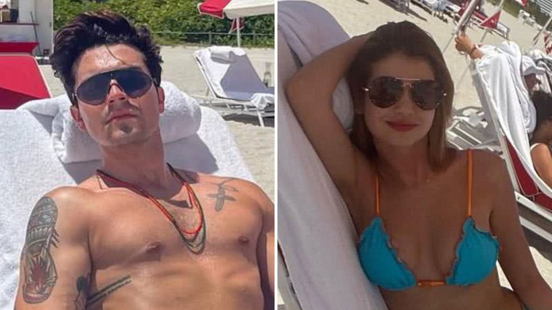 Luan Santana leva a namorada à praia e corpões trincados chocam a web: "Dois modelos" - Reprodução/Instagram