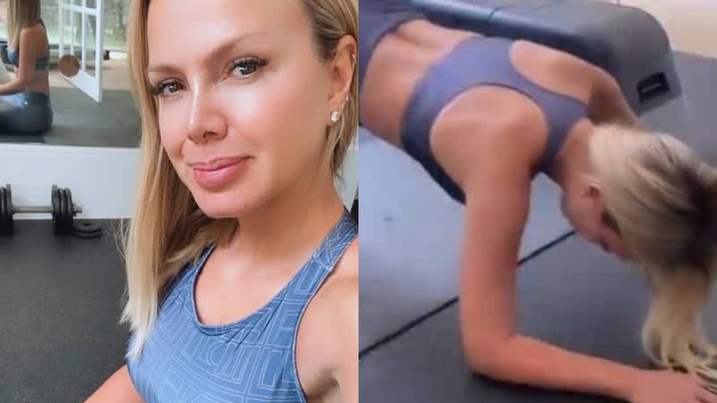 Aos 48 anos, Eliana ostenta barriga trincadíssima e bumbum empinado durante treino - Reprodução/Instagram