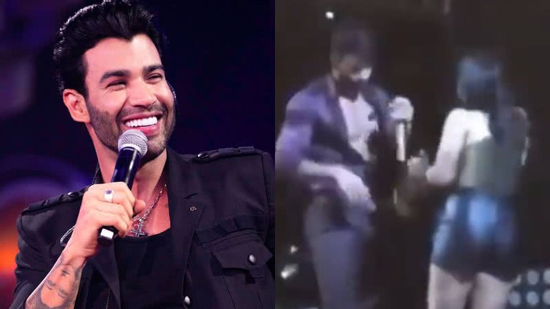 Gusttavo Lima ameaça tirar a camisa durante show e causa desmaio de fã no palco - Reprodução/Instagram