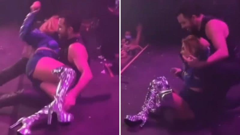 Joelma caiu com bailarino e logo riu da situação; confira vídeo do momento - Reprodução/Instagram