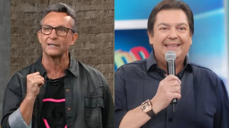 Neto oferece o próprio camarim para bailarinas do Faustão: "Pode deixar entrar" - Reprodução/Band/TV Globo