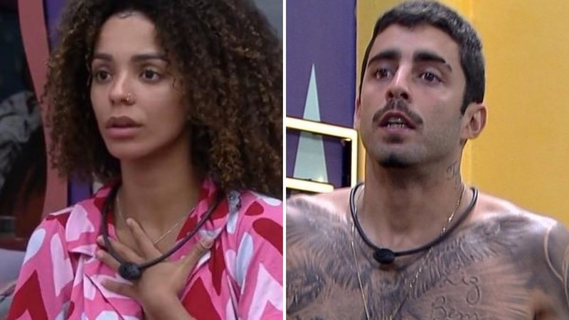 BBB22: Brunna faz proposta e Pedro Scooby reage: "Não me faça cair em tentação" - Reprodução/TV Globo