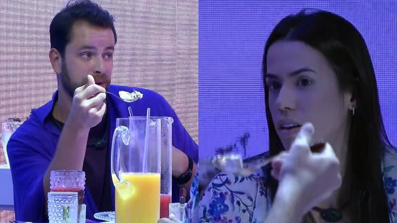 Gustavo resolveu se desculpar com Larissa após a confusão com a sister no BBB22 - Reprodução/TV Globo