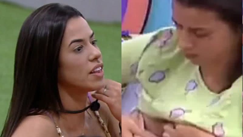 BBB22: Larissa esquece que está no reality e 'paga peitinho' três vezes: "Peitão" - Reprodução/TV Globo