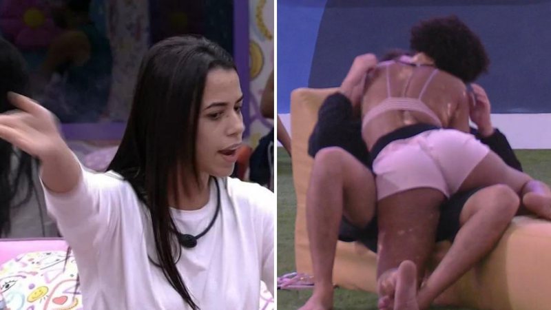 BBB22: Larissa se revolta com pegação de Eli e Nat no jardim: "Coragem" - Reprodução/TV Globo