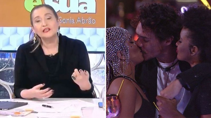 BBB22: Sonia Abrão detona beijo triplo e se revolta com brother: "Insuportável" - Reprodução/TV Globo