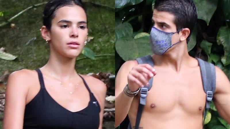 Bruna Marquezine e Enzo Celulari em trilha na Pedra da Gávea - AgNews/Dilson Silva