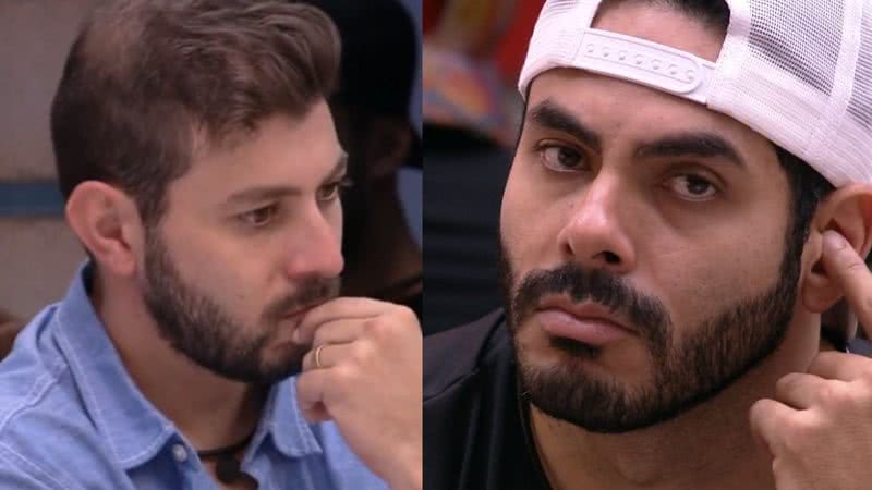 BBB21: Temendo o pior, Caio acredita em eliminação de Rodolffo após fala preconceituosa - Reprodução/TV Globo