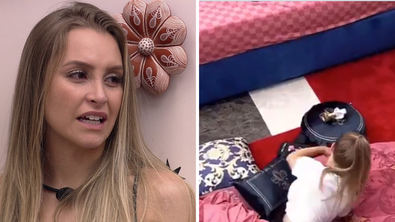 BBB21: Carla Diaz dorme com boneco de Arthur - Reprodução/TV Globo