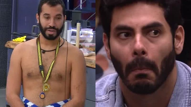 Gil ainda não conseguiu ter uma conversa franca com Rodolffo no BBB21 - Reprodução/TV Globo