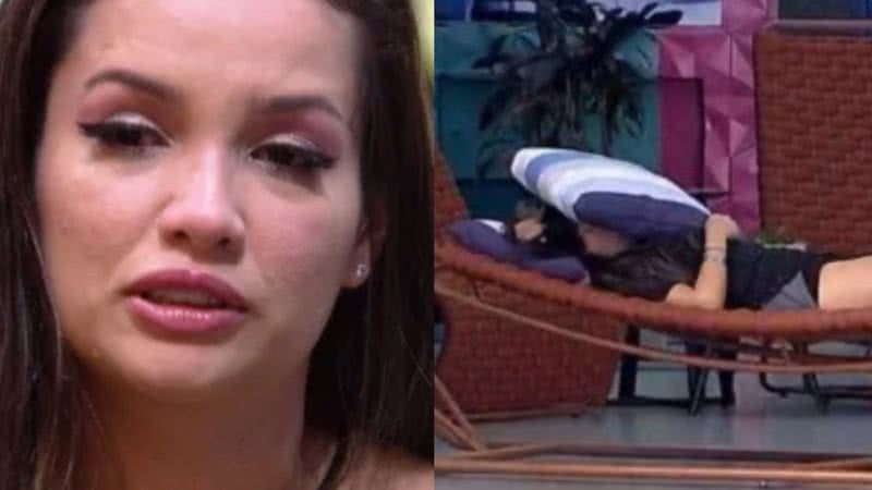 BBB21: Chateada, Juliette cai no choro ao ser abandonada por Viih Tube e Thaís - Reprodução/TV Globo