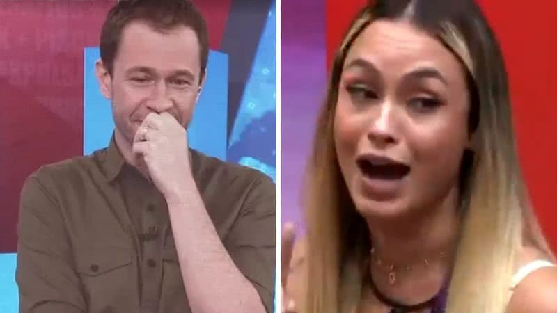 Imagem BBB21: Torcendo pela briga? Tiago Leifert risca o fósforo e ri após brothers quebrarem o pau ao vivo; veja