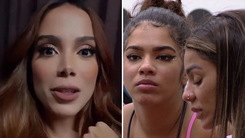 Anitta detona perseguição contra sister no BBB22: "Vão fazer ela campeã" - Reprodução/TV Globo