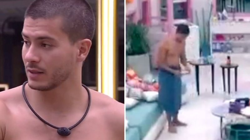 BBB22: Arthur Aguiar é flagrado perfumando o bilau em momento inusitado; veja o vídeo - Reprodução/TV Globo