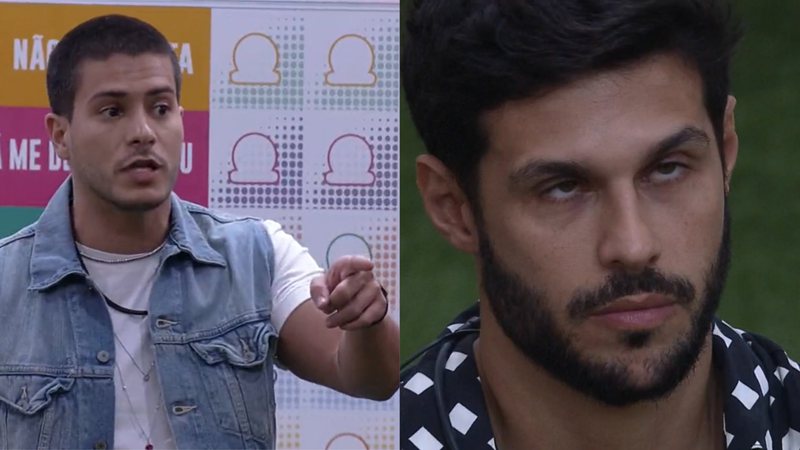 Arthur Aguiar e Rodrigo trocam farpas no jogo da discórdia - Reprodução/Globo