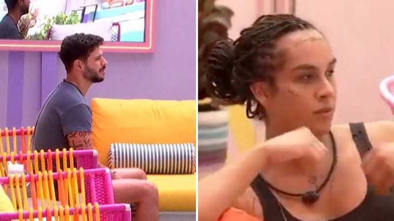 BBB22: Rodrigo surta ao dizer 'traveco' e ouve lição de Linn: "Você não sente?" - Reprodução/TV Globo