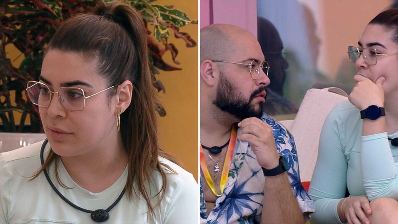 BBB22: Naiara ouve explicações de Tiago e dispara: "Minha língua é uma metralhadora" - Reprodução/TV Globo