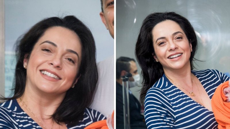 Leo Franco/ Agnews - Após ser mãe aos 40, Izabella Camargo deixa a maternidade com a filha e o marido em momento feliz