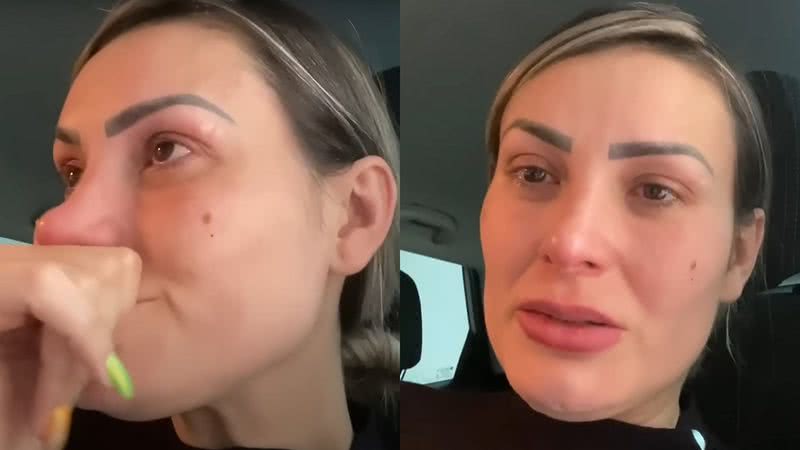 Andressa Urach se debulhou em lágrimas nas redes sociais ao comentar a briga com seu filho - Reprodução/Instagram