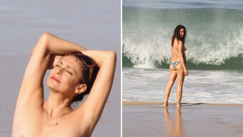 Lembra dela? Atriz da primeira versão de 'Pantanal' é flagrada fazendo topless em praia - Daniel Delmiro/AgNews