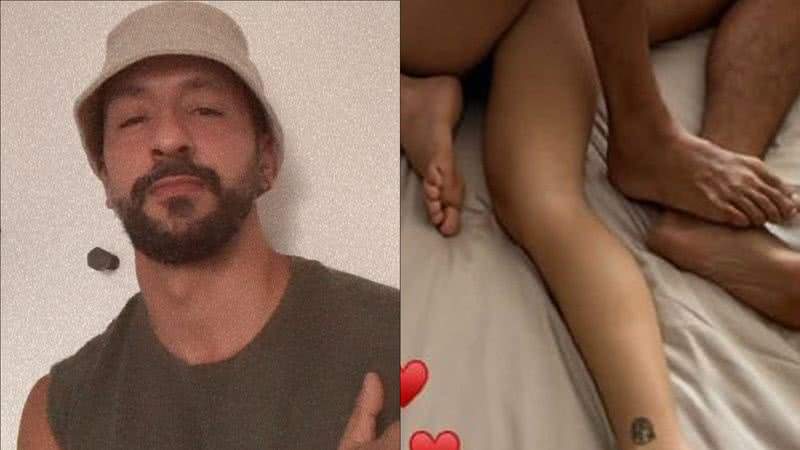 Zé Lucas de 'Pantanal', Irandhir Santos surge pelado com Marcela Fetter na cama - Reprodução/Instagram