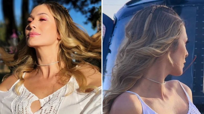 Namorando milionária, Lívia Andrade desde de helicóptero com look sem sutiã: "Deusa" - Reprodução/Instagram