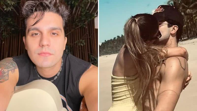 Que pegada! Luan Santana agarra a namorada no meio da praia e fãs babam: "Casalzão" - Reprodução/Instagram