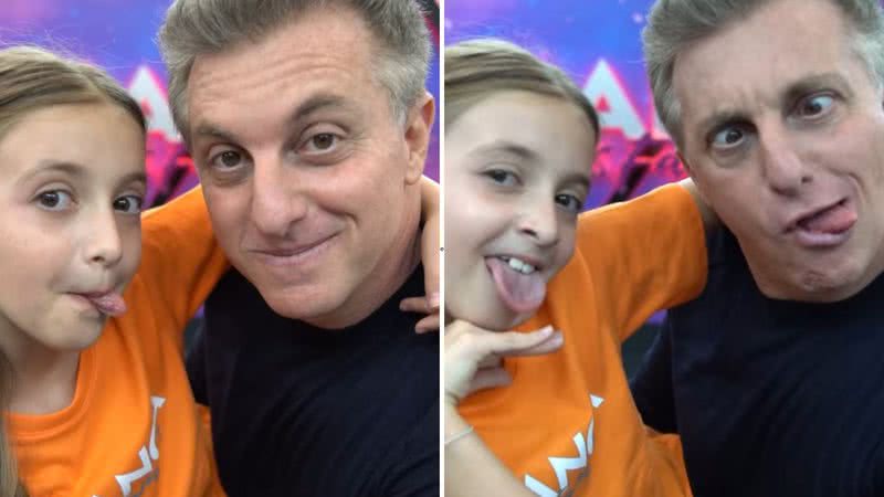 O apresentador Luciano Huck decidiu aprontar nos bastidores do 'Dança dos Famosos' ao lado da filha, Eva; confira - Reprodução/Instagram