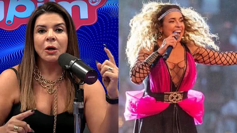 Mara Maravilha detonou Daniela Mercury em uma entrevista ao acreditar em uma fake news - Reprodução/YouTube/Instagram