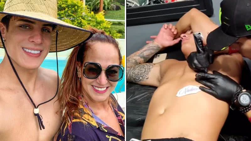 Após meses separados, o ex-namorado de mãe de Neymar se supera e tatua o nome dela no corpo; confira o vídeo - Reprodução/Instagram