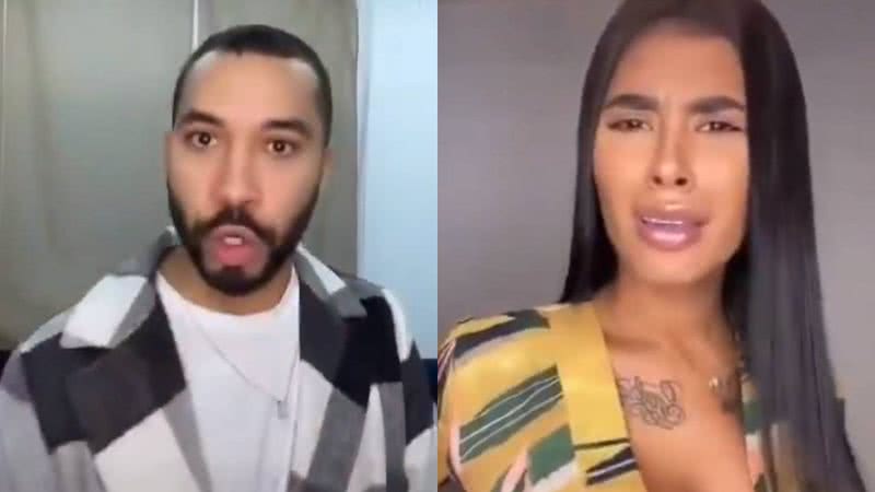 Ex-BBBs Gilberto Nogueira e Pocah divertem a web ao recriarem briga memorável: "O que é basculho?" - Reprodução/TikTok