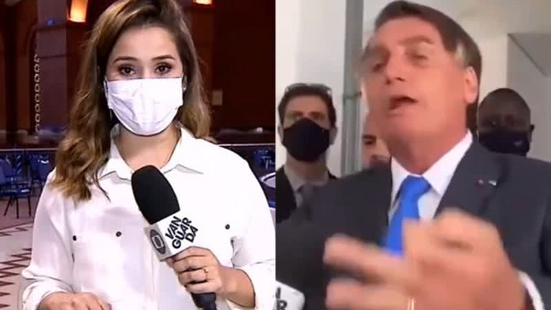 Repórter atacada por Bolsonaro recebe apoio na web - Reprodução/TV Vanguarda