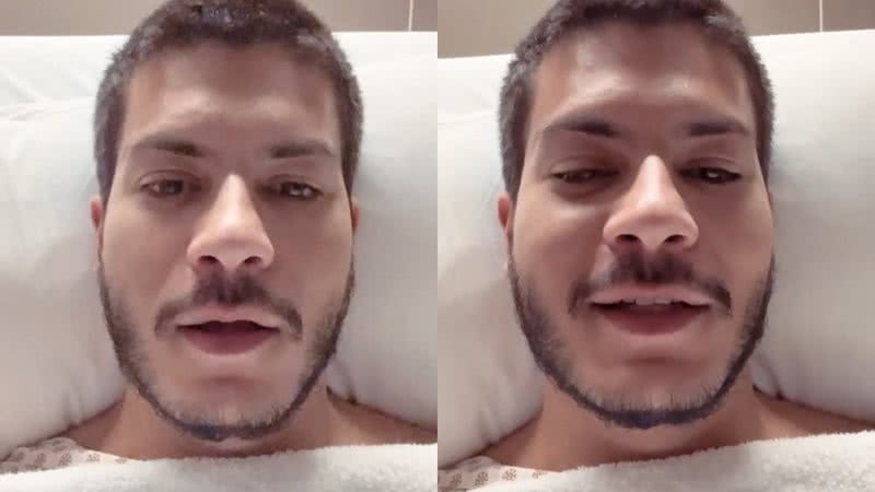 Arthur Aguiar deu detalhes de seu estado de saúde aos seguidores após passar por uma cirurgia - Reprodução/Instagram