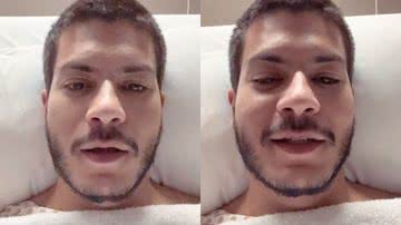 Arthur Aguiar deu detalhes de seu estado de saúde aos seguidores após passar por uma cirurgia - Reprodução/Instagram