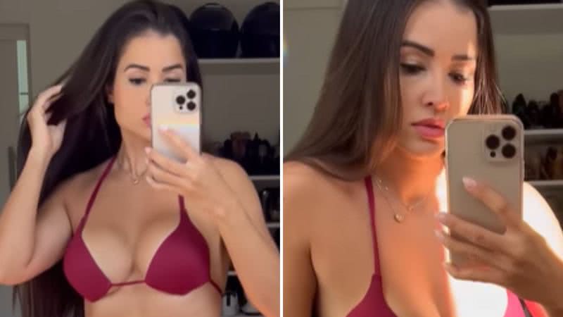 Aryane Steinkopf mostra corpão só de biquíni após duas gestações e se queixa: "Flacidez" - Reprodução/Instagram