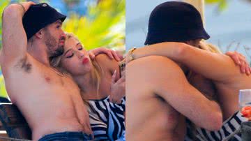 Diego Hypolito é flagrado beijando loira misteriosa à beira da praia - AgNews/Fabricio Pioyani