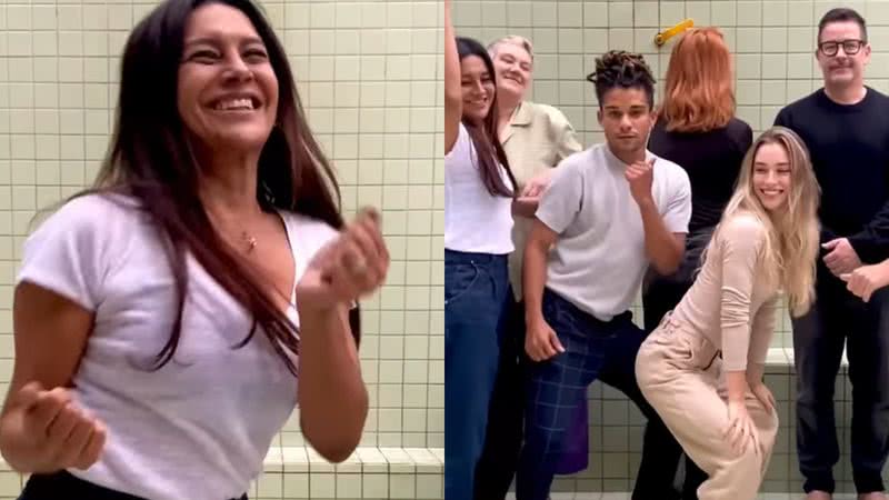 Dira Paes publicou um vídeo fazendo dancinhas com alguns atores do elenco de 'Pantanal' - Reprodução/Instagram