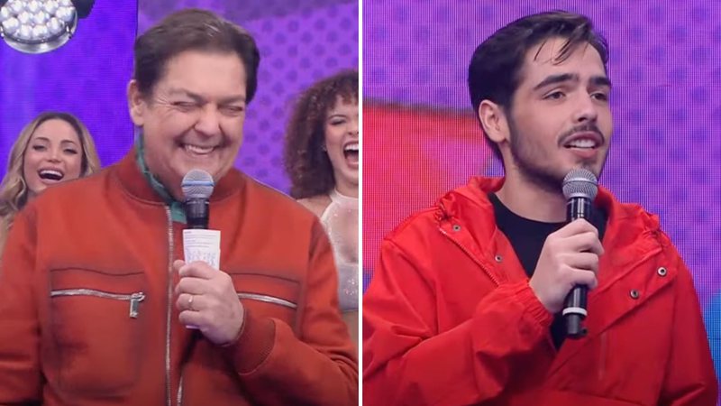 Faustão provoca o filho e leva invertida inesperada ao vivo: "Vou ficar chorando?" - Reprodução/Band