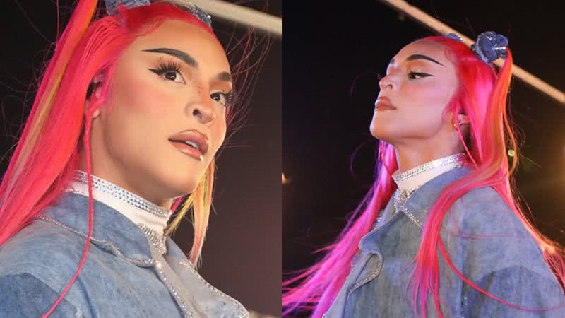 Pabllo Vittar se apresenta com shortinho micro e desce até o chão - AgNews/Lucas Ramos