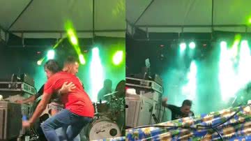 Palco com influenciador desaba durante festa junina na Bahia - Instagram