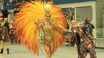 Sabrina Sato desfila pela Gaviões da Fiel no sambódromo de São Paulo, no sábado (6) - Manuela Scarpa e Amauri Nehn/Brazil News