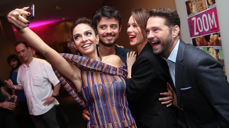 Jason Priestley e Mariana Ximenes na pré-estreia de Zoom, em São Paulo - Manuela Scarpa/Brazil News