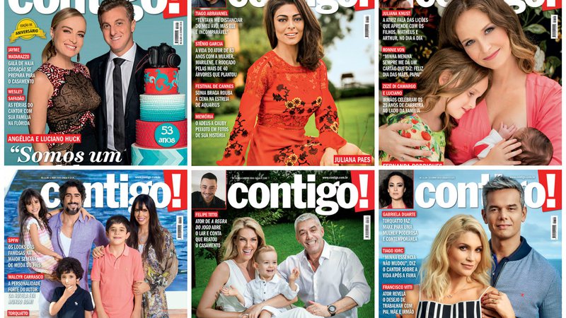 Capas de CONTIGO! do ano de 2016 - Fotomontagem