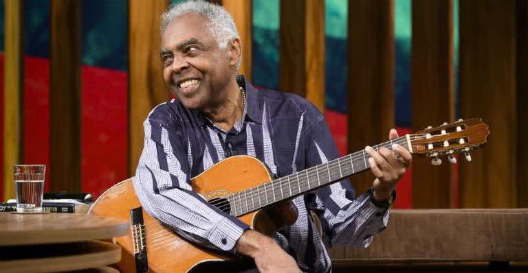 Gilberto Gil no programa Conversa com Bial - Globo/Ramón Vasconcelos